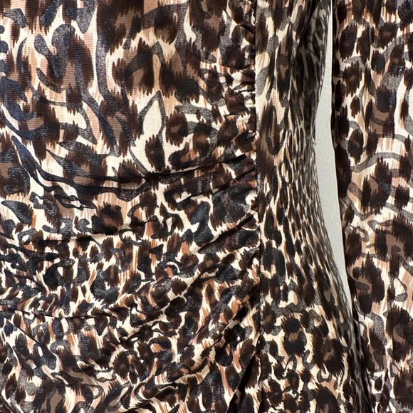 Joseph Ribkoff Leopard Print Ruched Dress - Picture 4 of 7